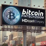 Bitcoin FintechZoom billboard on the road