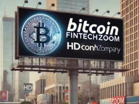 Bitcoin FintechZoom billboard on the road