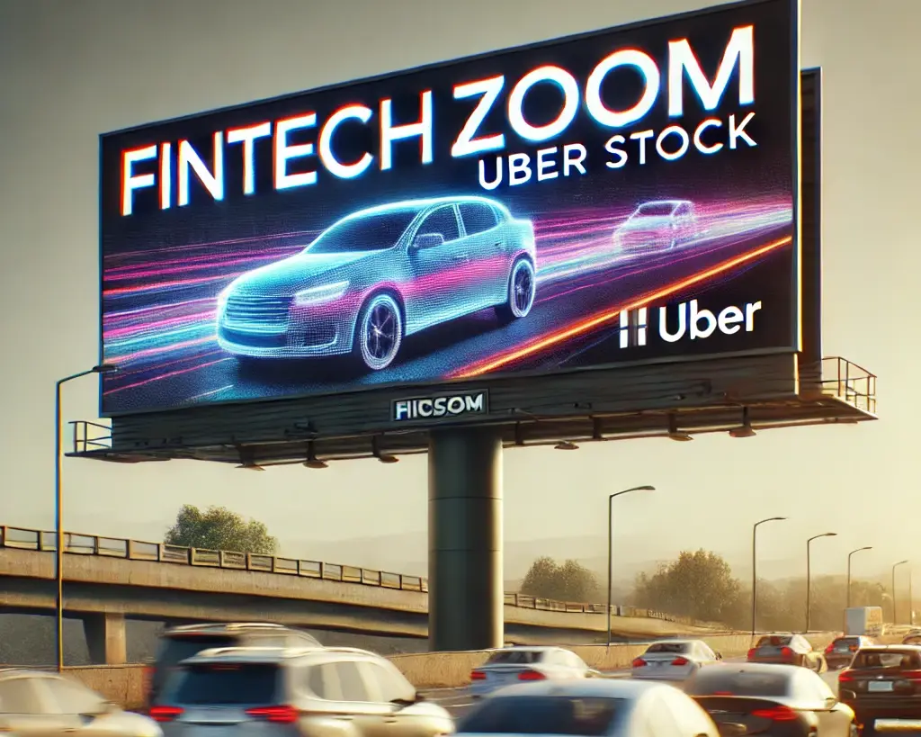 FintechZoom Uber Stock billboard on highway