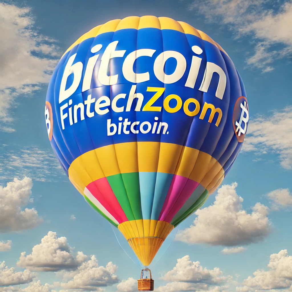 a giant baloon of Bitcoin FintechZoom